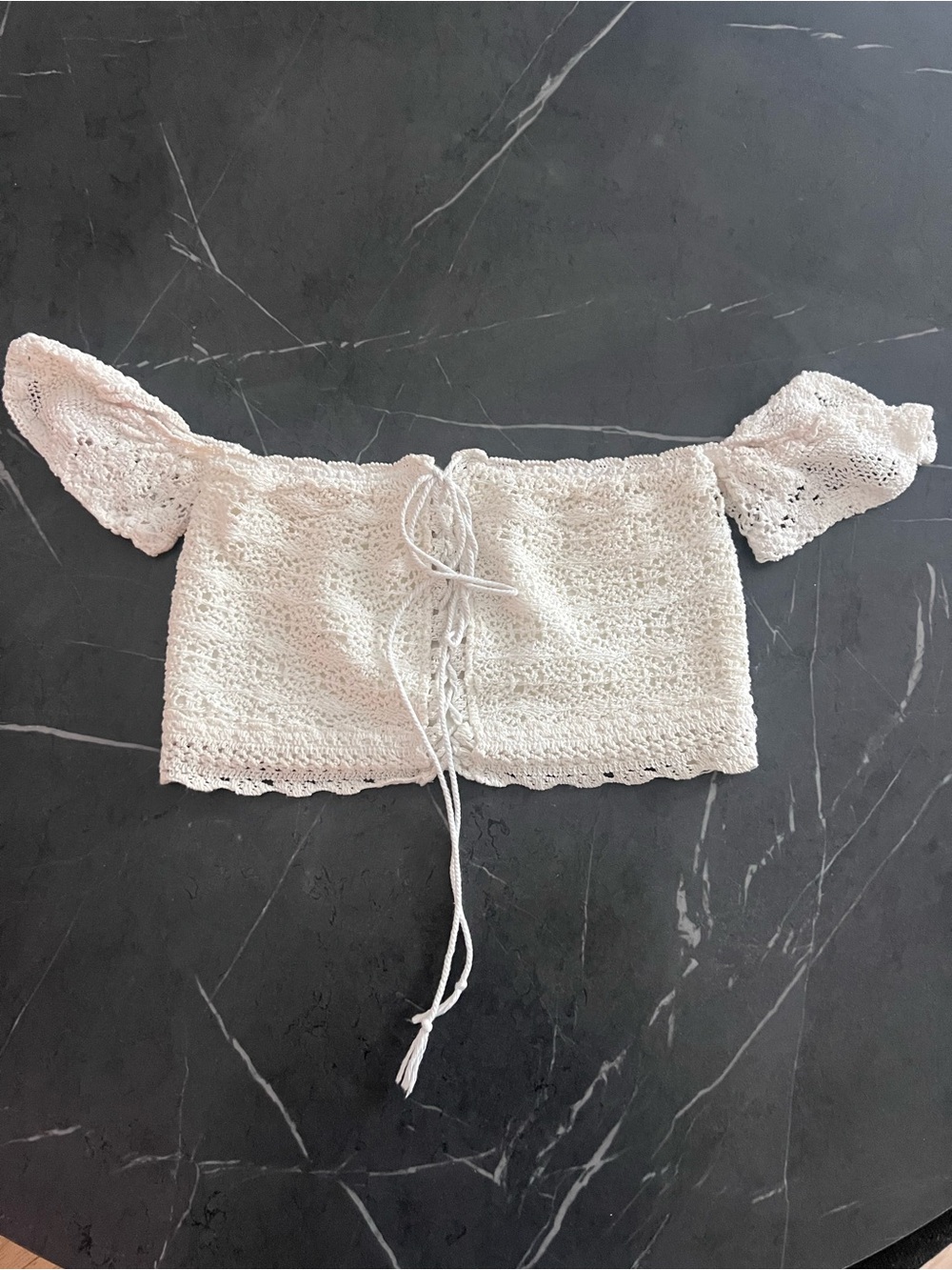 Nightcap White Crochet Top